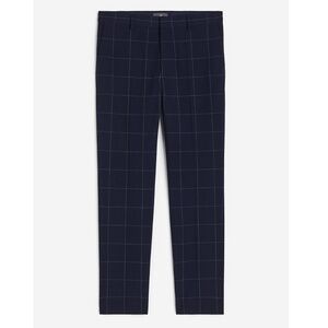 H&M Slim Fit Navy Blue Checked Pants Size